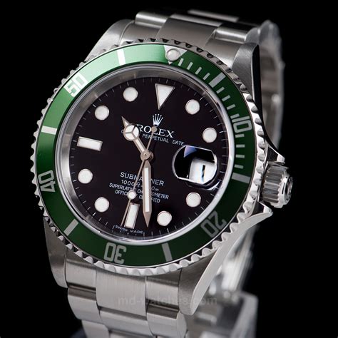 rolex submariner 50th anniversary green bezel and strap|rolex 50th anniversary submariner 16610v.